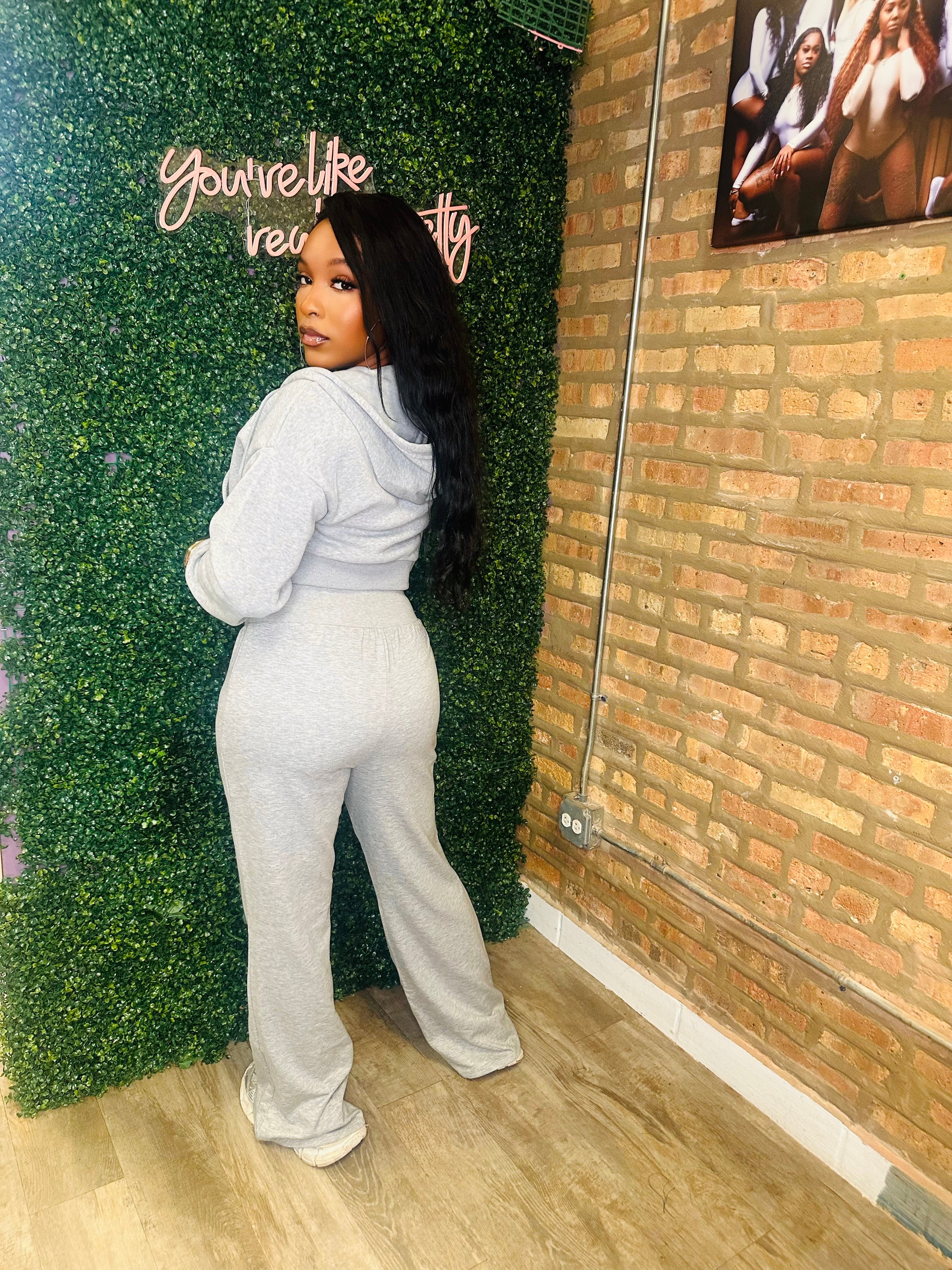 Bell bottom hooded set